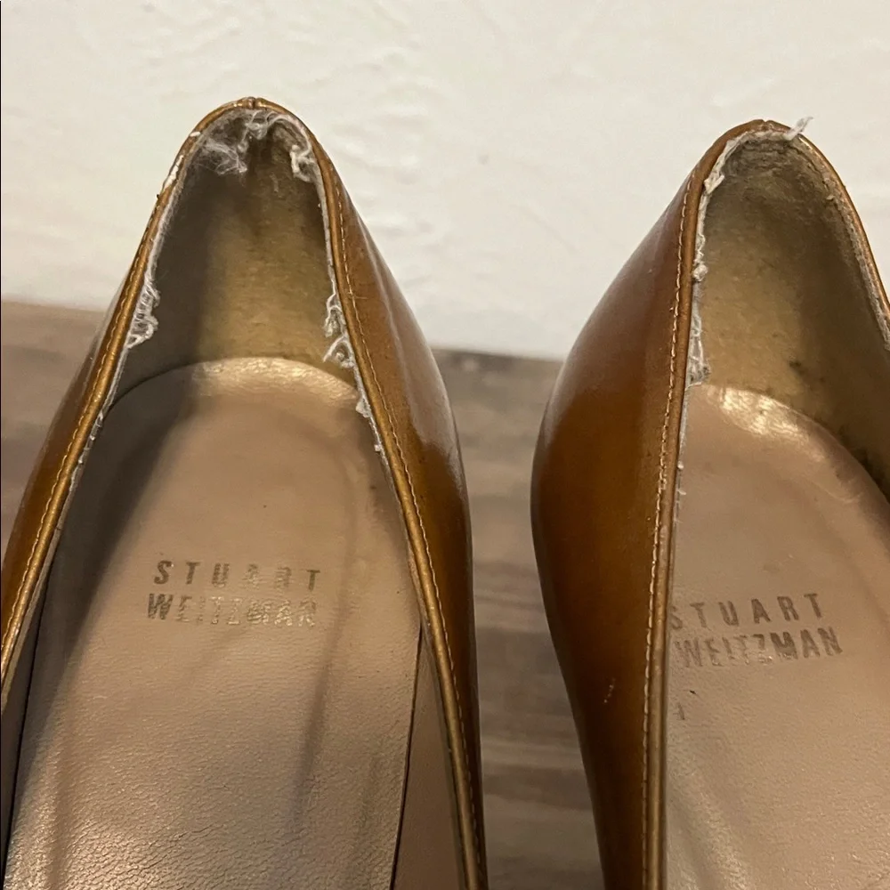 Stuart Weitzman Tan Leather Heels